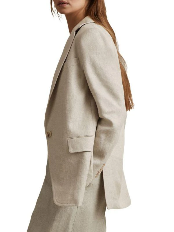 REISS Cassie Linen Blazer 3