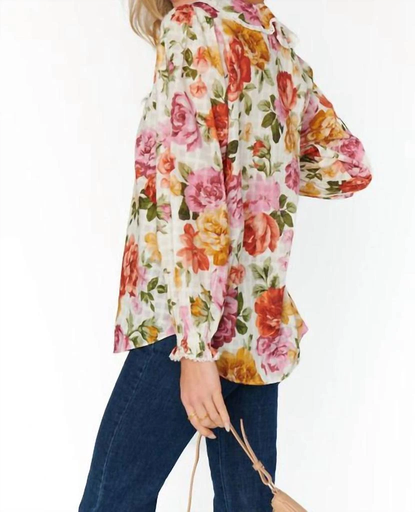 Show Me Your Mumu Floral Blouse In White 2