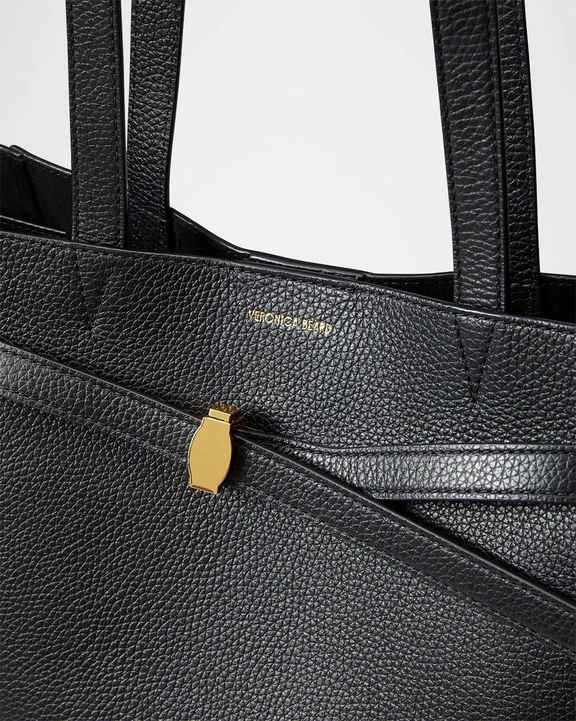 VERONICA BEARD Dash Belt North-South Leather Tote Bag 5