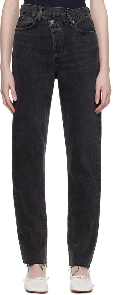 AGOLDE Black Criss Cross Jeans 1