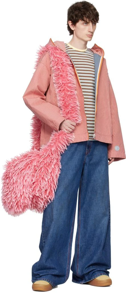 ERL Pink Faux-Fur Messenger Bag 4