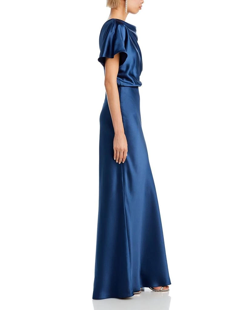 Amsale Fluid Satin Relaxed Drape Gown 5