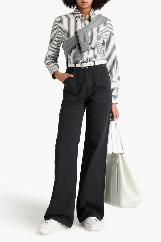 Nili Lotan Quentin cotton-twill wide-leg pants 2