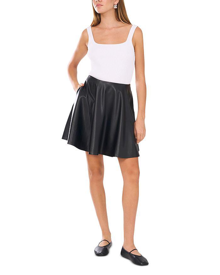 1. State Faux Leather Circle Skirt
