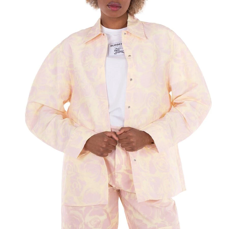 Burberry Taffeta Shirt With Floral Print 1
