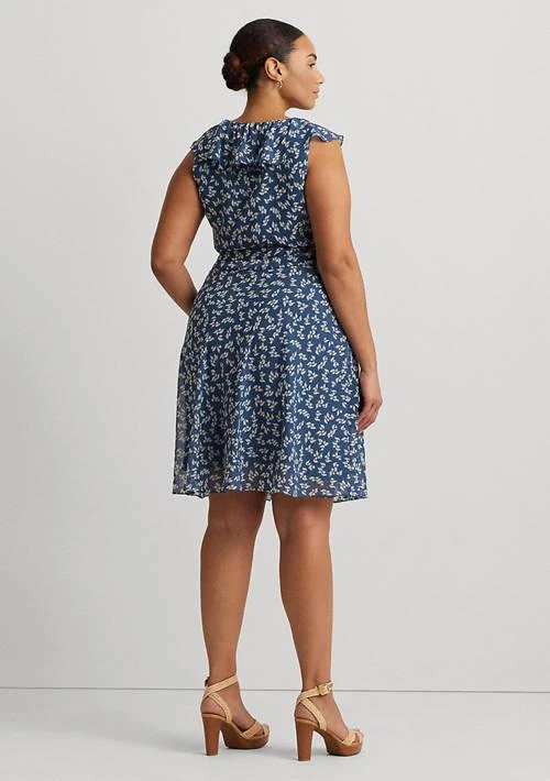 Ralph Lauren Ralph Lauren Plus Size Floral Ruffle Trim Georgette Dress 2