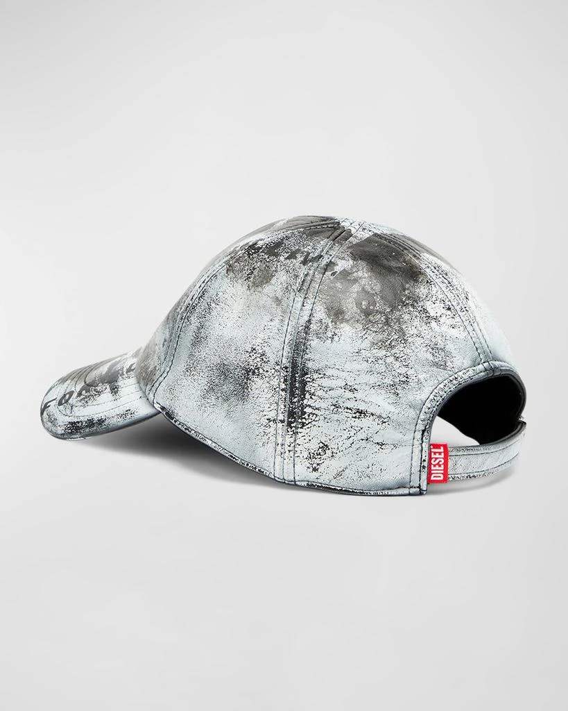 Diesel Men's C-Boyd Treated Leather Baseball Cap 2