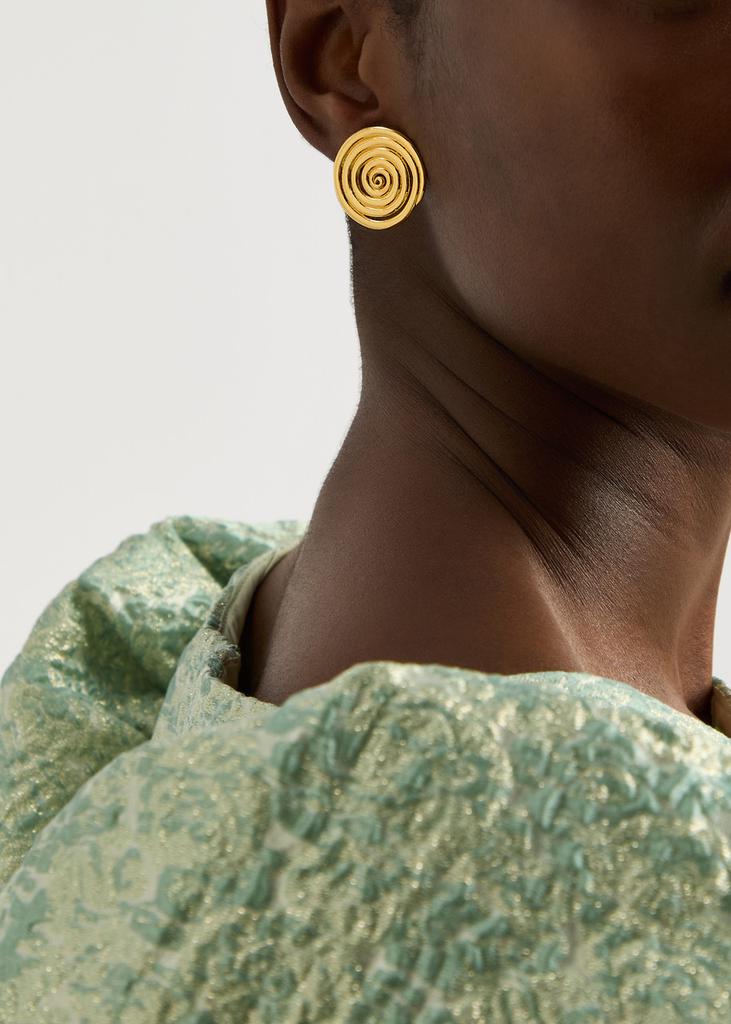 Anni Lu Spiral 18kt gold-plated stud earrings