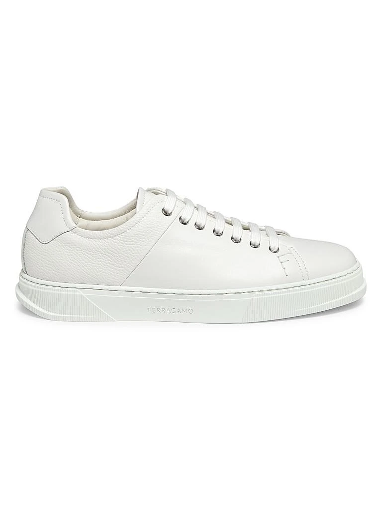 Salvatore Ferragamo Clayton Leather Low-Top Sneakers  display picture 1