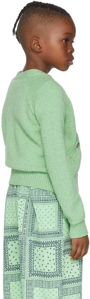 Misha & Puff Kids Green Bouclé Everyday Cardigan 4