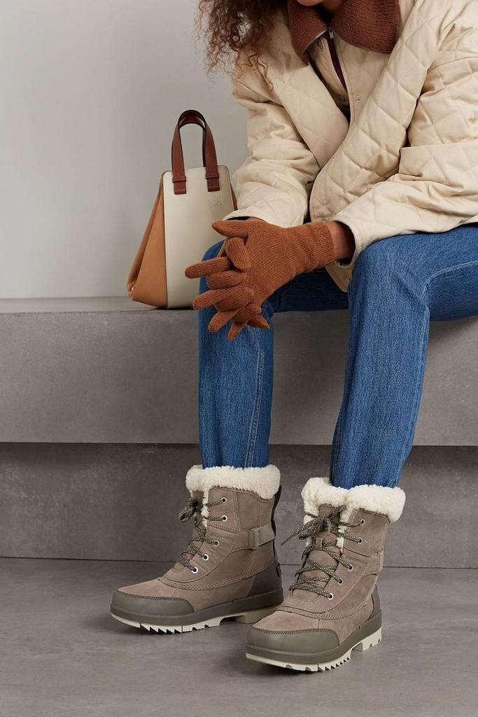 SOREL Tivoli™ II Parc shearling-trimmed leather ankle boots