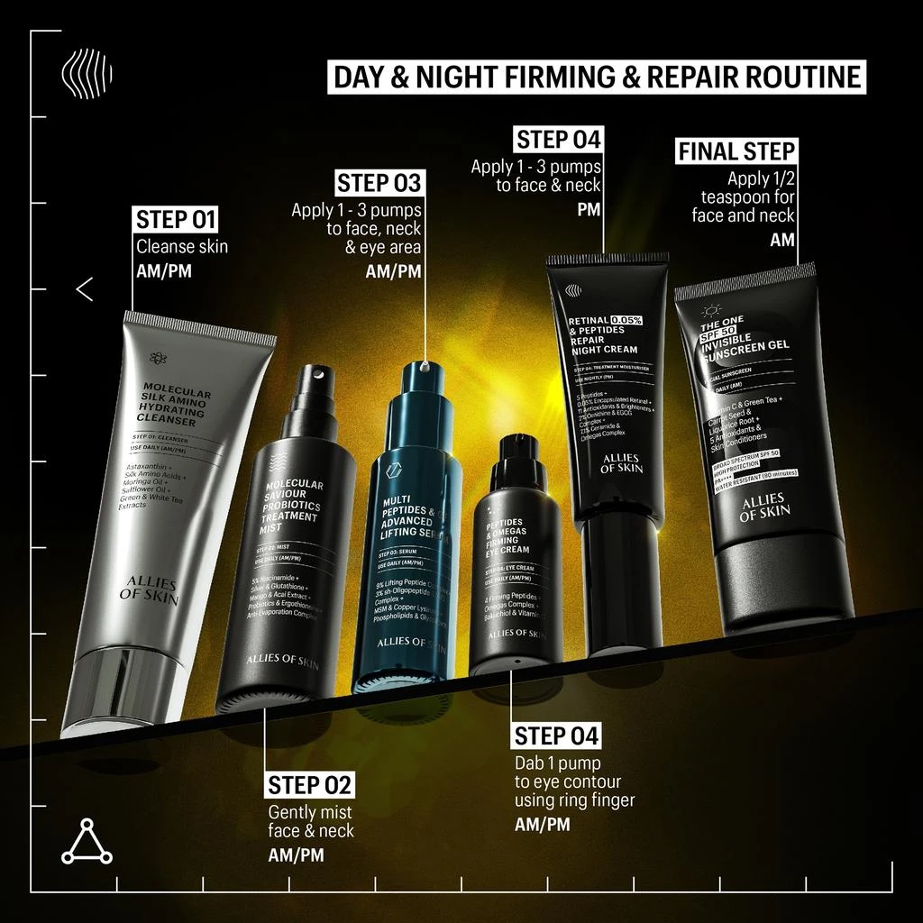 Allies of Skin Allies of Skin Retinal 0.05% & Peptides Repair Night Cream 48ml 9