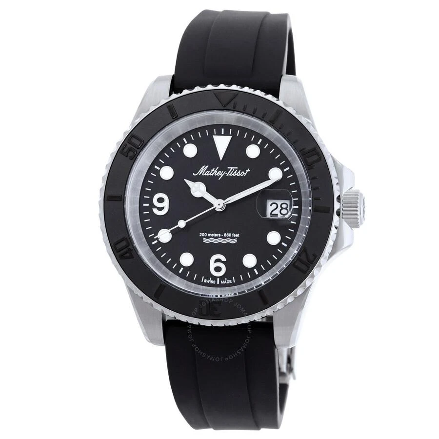 Mathey-Tissot Mathy Design Quartz Black Dial Men's Watch H909AN 1