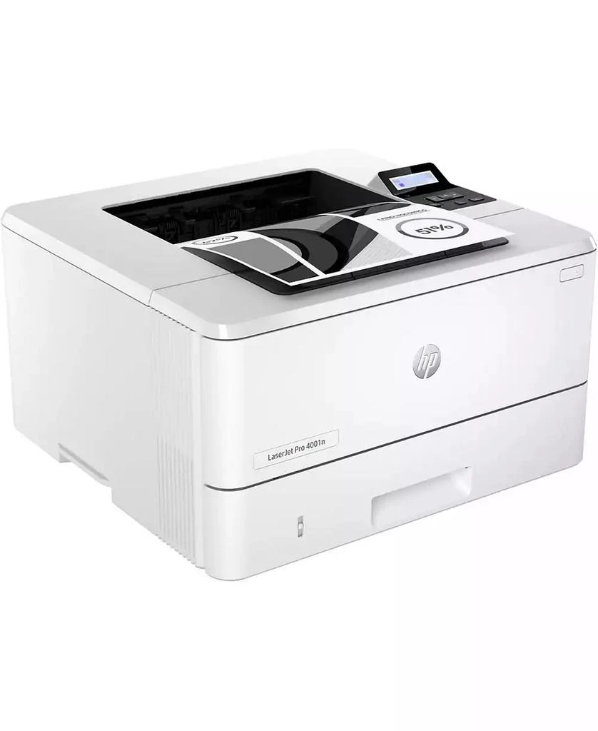 HP Laser Jet Pro 4001n Black & White Printer - White 3