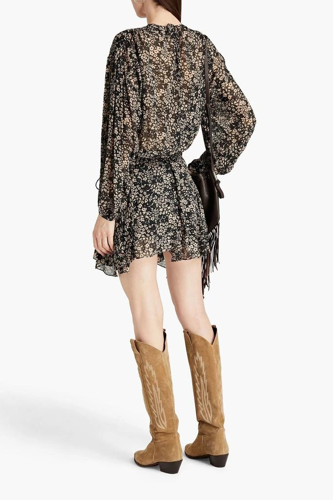 Isabel Marant Étoile Nimazu asymmetric gathered floral-print chiffon mini dress 3