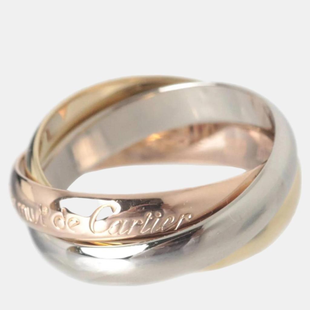 Cartier Cartier 18K Rose Gold, White Gold, Yellow Gold Trinity Band Ring EU 50