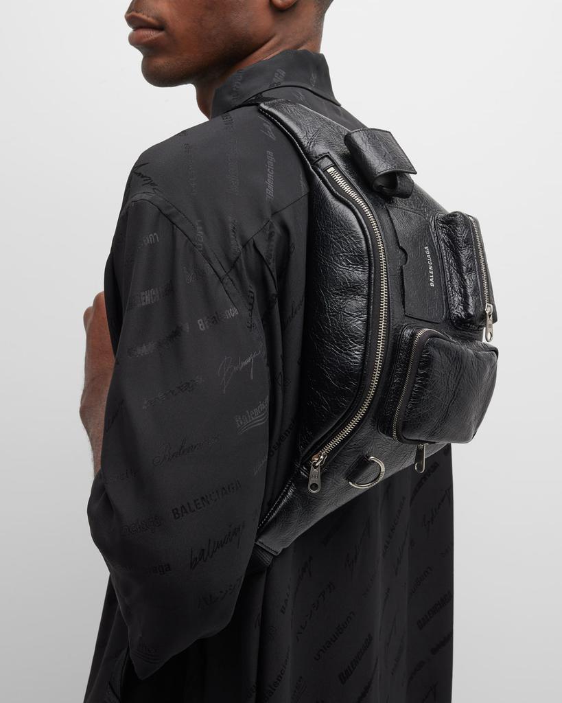 Balenciaga Men's Superbusy Leather Belt Bag - Bum Bags - Free