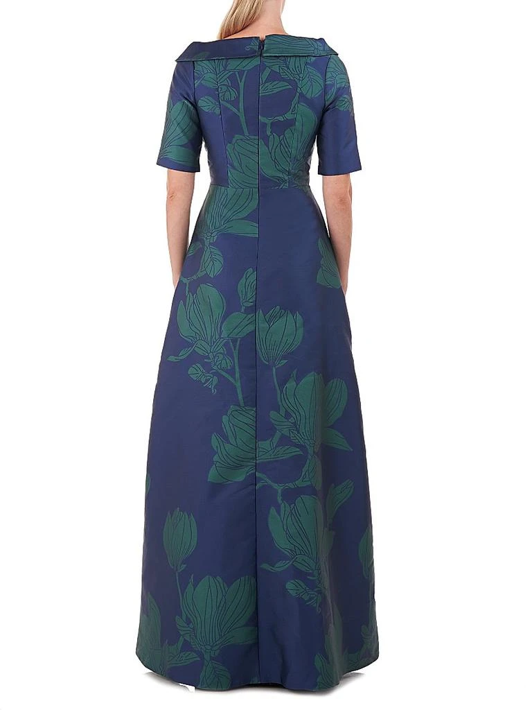 Kay Unger Coco Floral Jacquard Gown 5