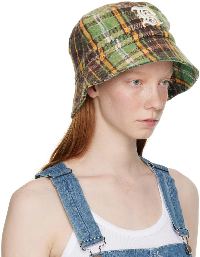 R13 Green Plaid Bucket Hat 2