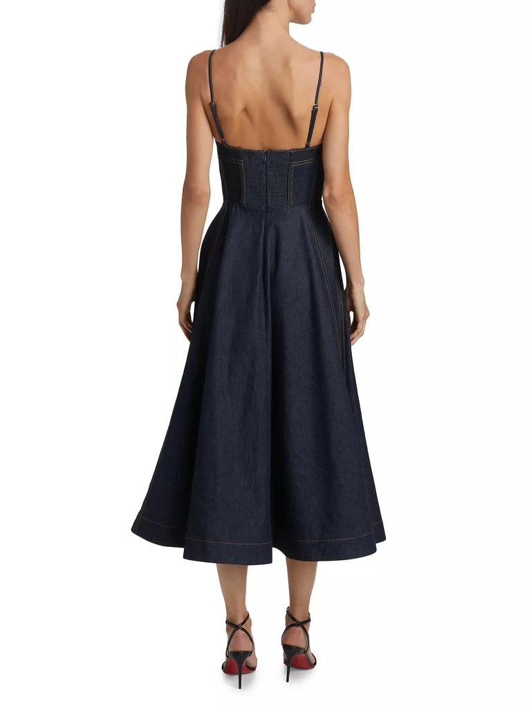 Zimmermann Crush Denim Corset Dress 5