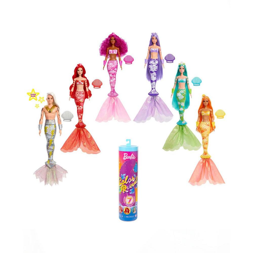 Barbie Color Reveal Mermaid Doll with 7 Dolls Colors of Rainbow