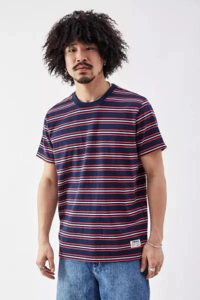 BDG BDG Navy & Red Striped Tee 1