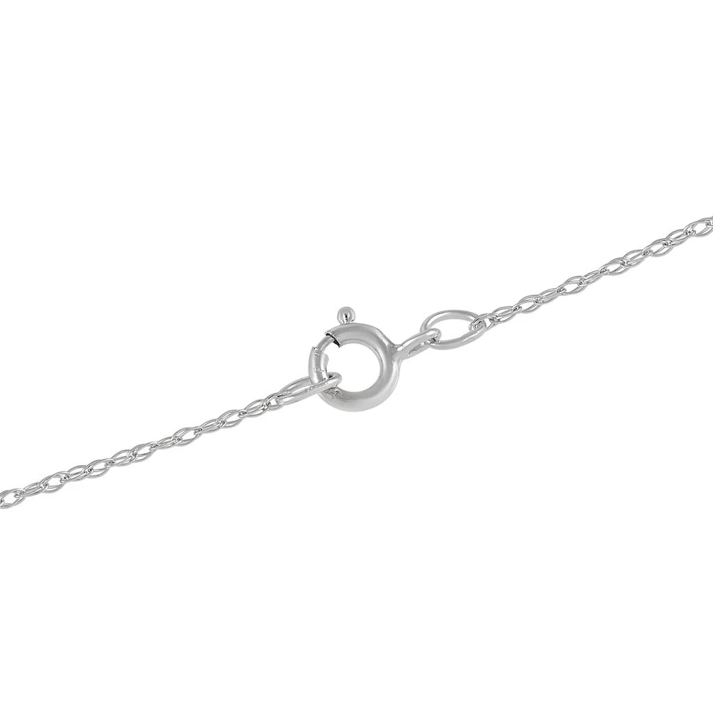 Non Branded 14K White Gold 0.10 ct Diamond Initial ‘Q’ Necklace 3