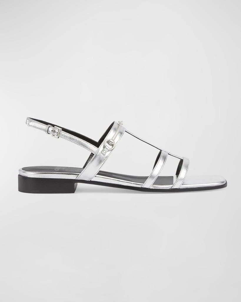 Gucci Divine Leather Slingback Sandals 1