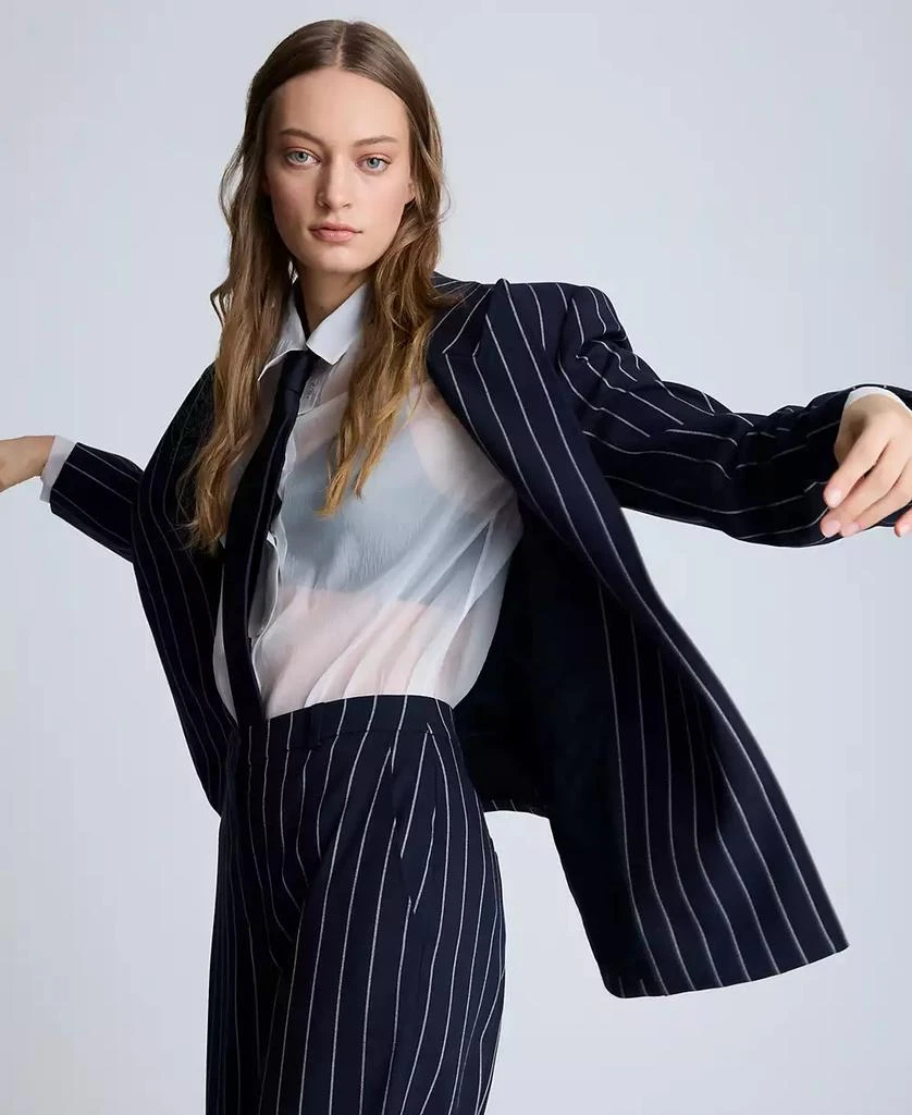 Kenneth Cole Women's Pinstriped Double-Breasted Jacket 3