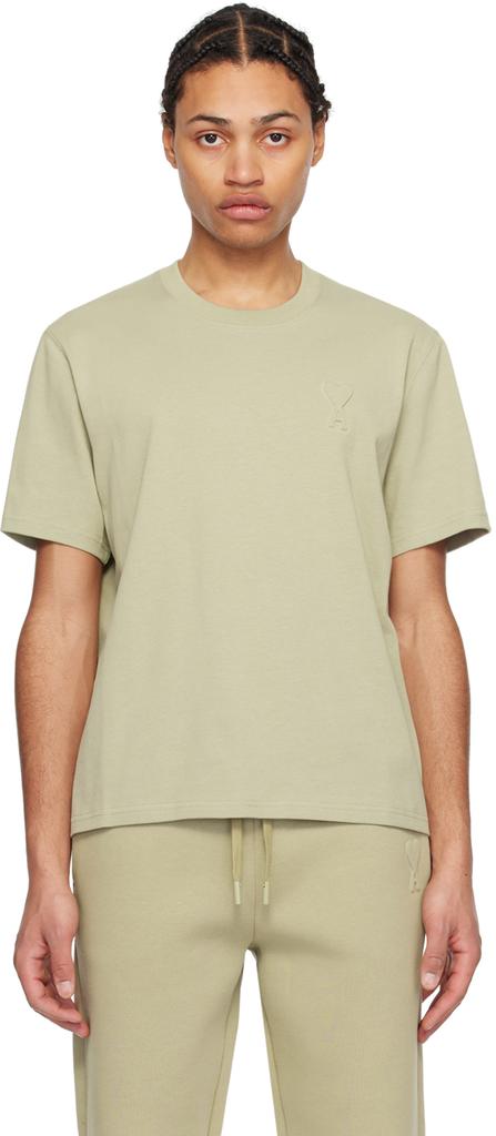AMI Paris★カーキ Sailor Tシャツ AMI Khaki Sailor T-shirt - T-Shirts - BeyondStyle