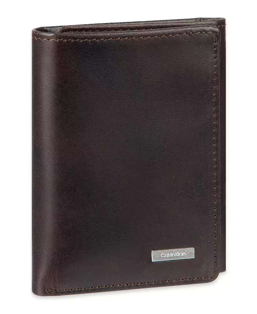 Calvin Klein Men's RFID Two Tone Arcadia Leather Trifold Wallet ...