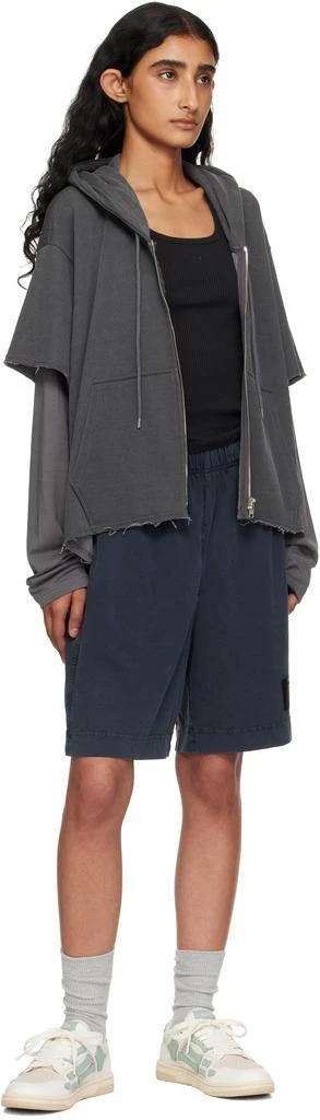 AMIRI Gray 
Green Sunset Skate Sneakers 5