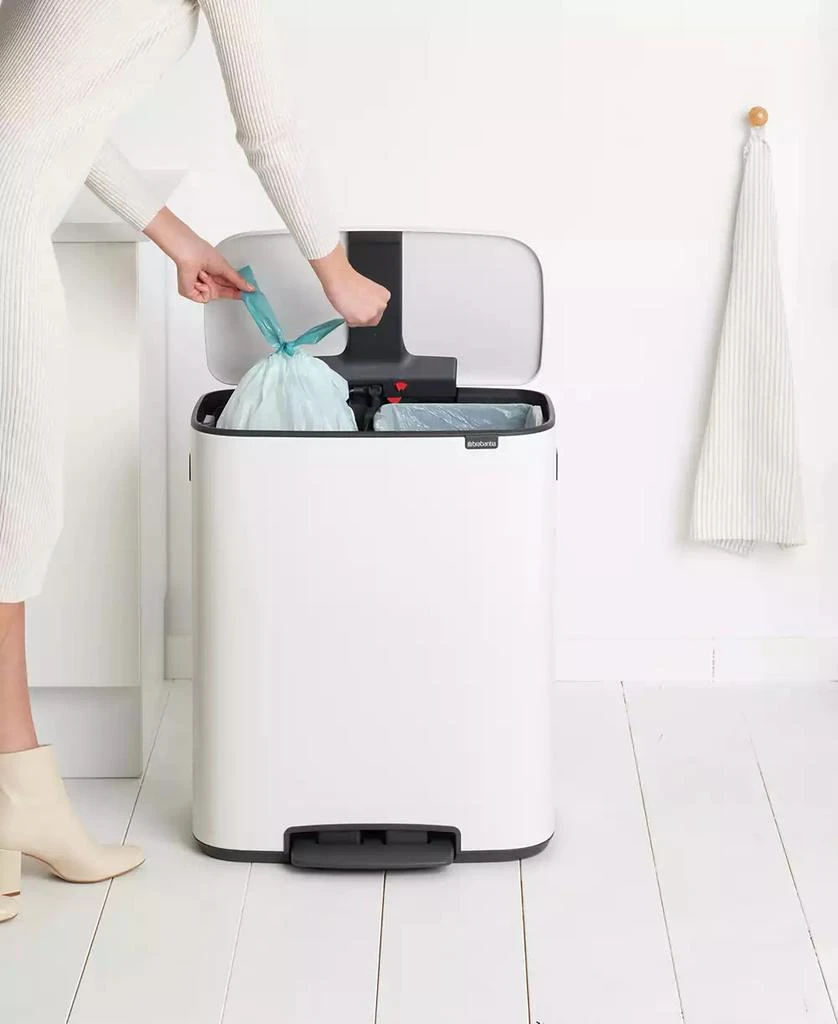 Brabantia Bo Step on Dual Compartment Trash Can, 2 x 8 Gallon, 2 x 30 Liter 4
