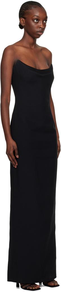 Versace Black Strapless Maxi Dress