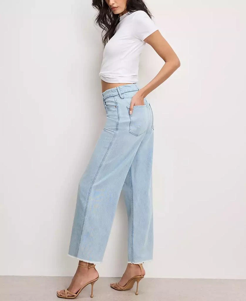 Good American Women's Weightless Good Skate Cropped Wide-Leg Jeans 3