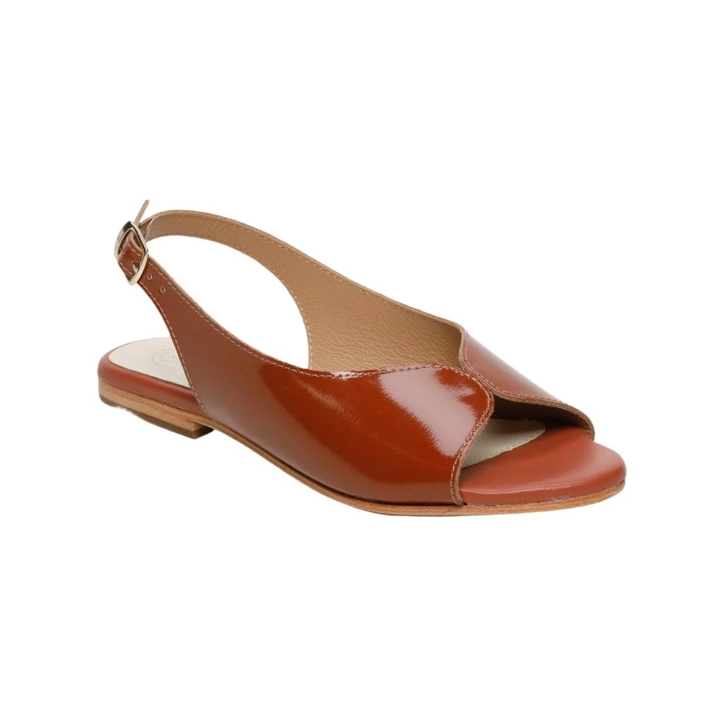 White Sun Sandales Charly - Camel Buff Patent - Camel Patent 1