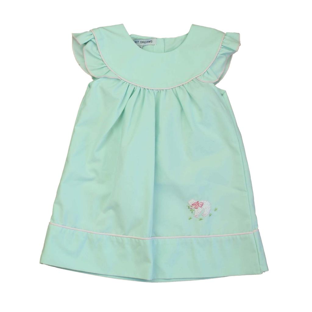 Sweet Dreams Girls Aqua Sheep Dress