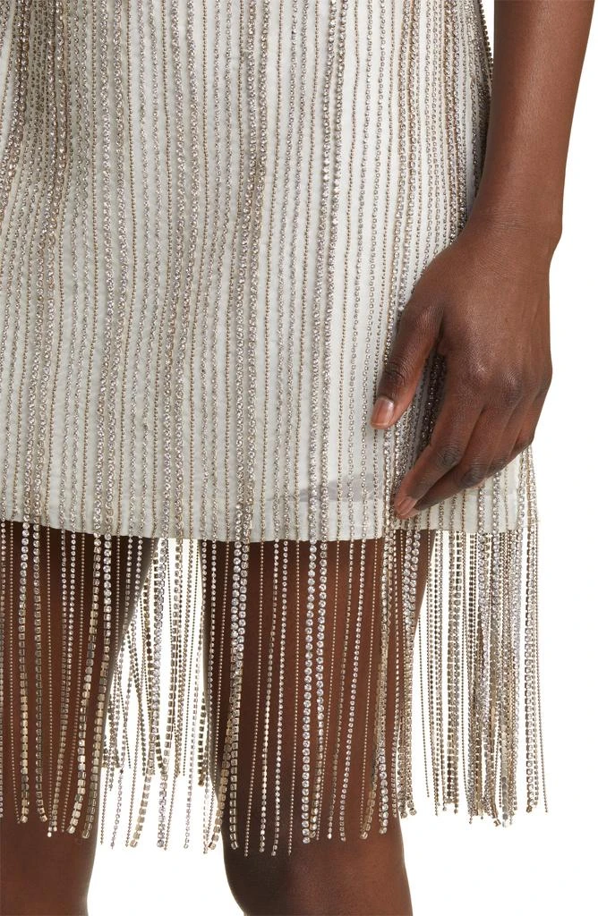 Topshop Embellished Fringe Sheath Dress 4