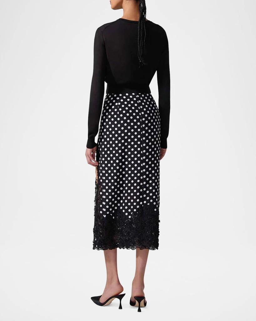 Carolina Herrera Beaded Lace Crewneck Crop Cardigan 3