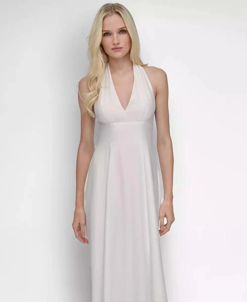 Party Dresses Dkny White Dress Macys Shop Women's Halter V-Neck Tie-Back  Midi Dress On Sale At