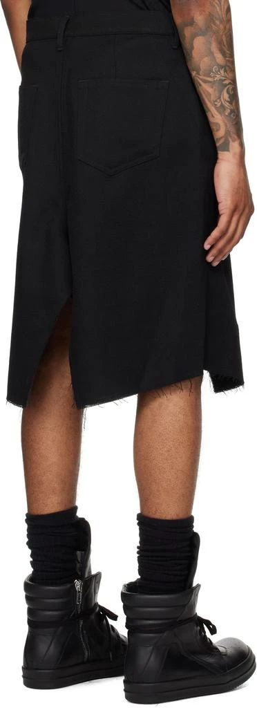 Rick Owens Black Concordians Slivered Midi Skirt 3