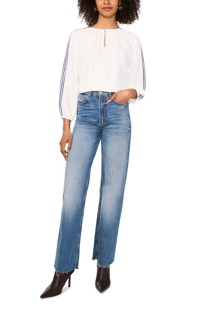 Vince Camuto Stripe Sleeve Detail Top 5