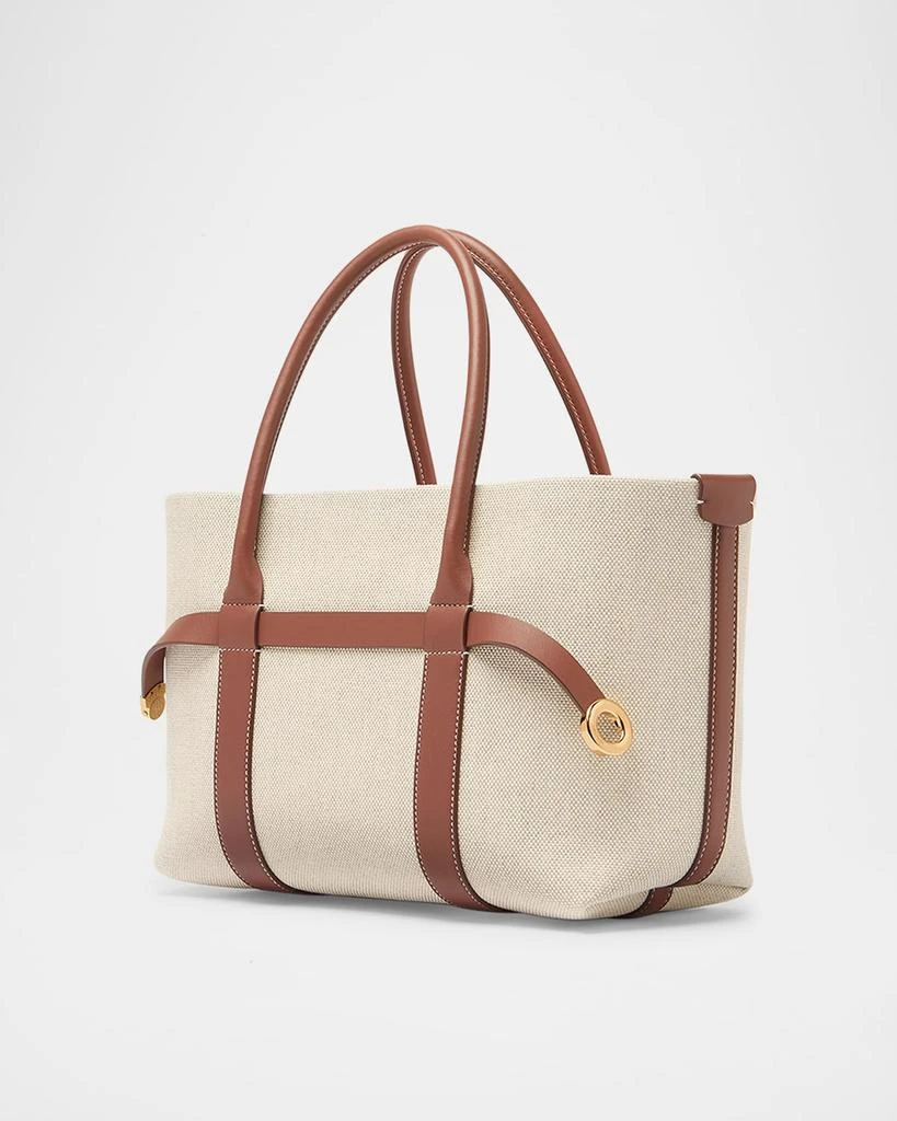 Loro Piana Ghiera Small Canvas Shopper Tote Bag 3