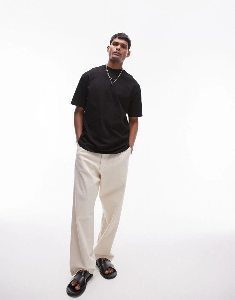 Topman Topman oversized fit t-shirt in black 3