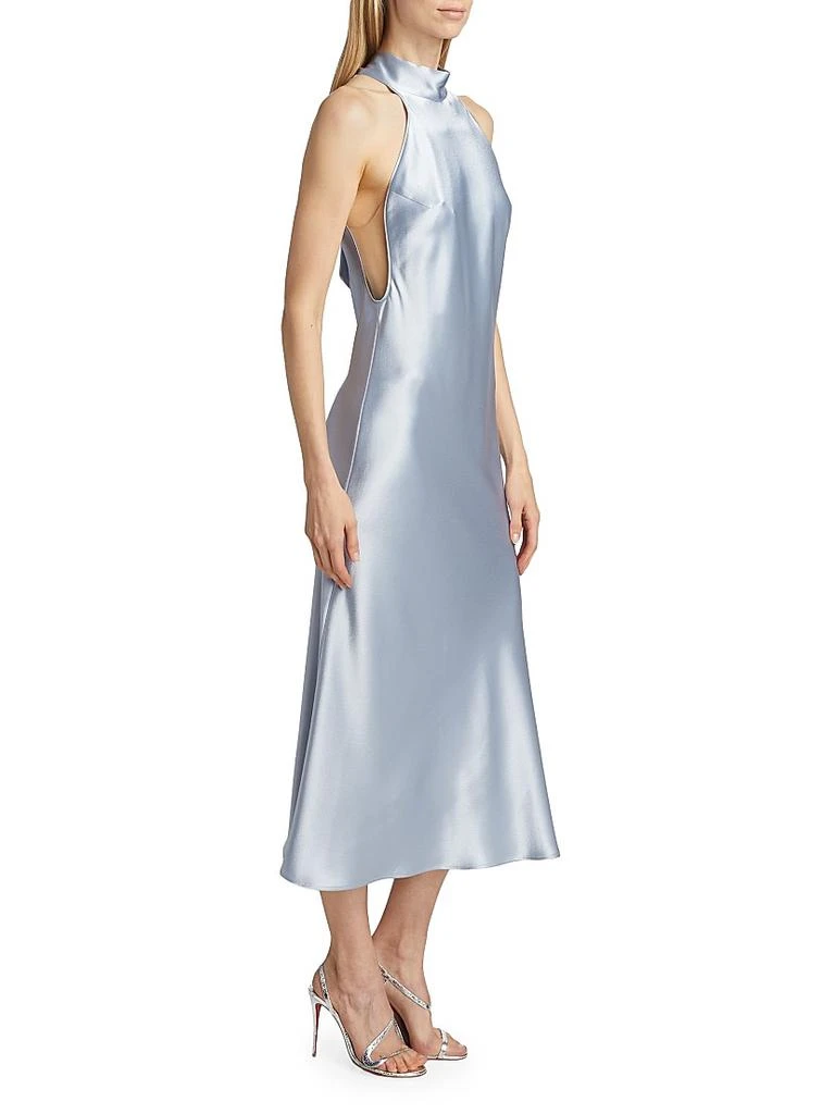 Galvan Bridal Sienna Satin Midi-Dress 4