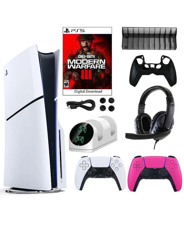 SONY PS5 COD Console with Extra Pink Dualsense Controller and Accessories Kit