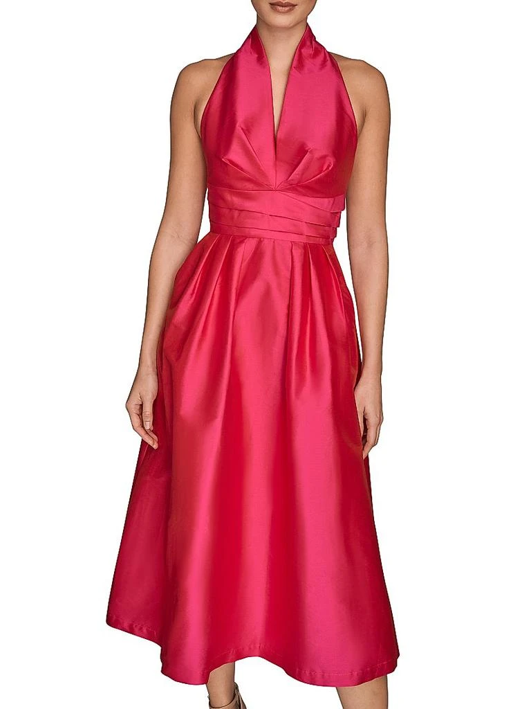 Donna Karan Taffeta Halterneck Midi-Dress 5