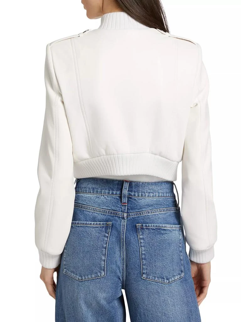 Alice + Olivia Ria Shrunken Vegan Leather Moto Jacket - Coats - Free ...