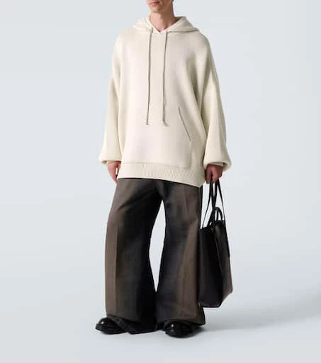 Rick Owens Hun ribbed-knit virgin wool hoodie 2