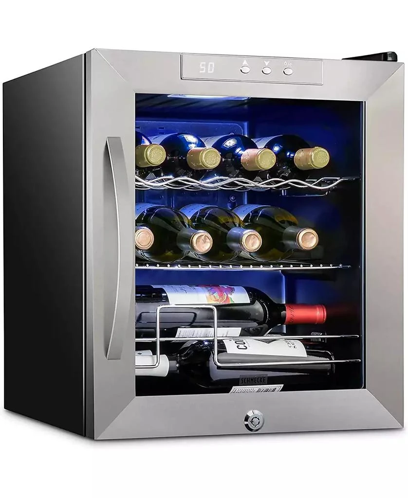 Schmécké Schmecke Wine Fridge, 12 Bottle Wine Cooler, freestanding